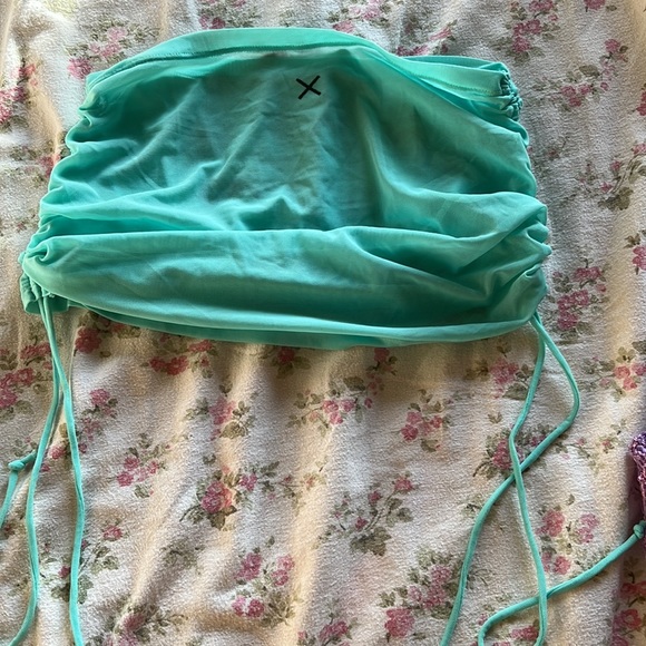 Boutine LA aqua bikini cover up top or bottom NWOT small medium green - Picture 3 of 3